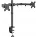 Dual Arm Holder for 27 Inch Monitors - Black