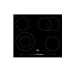 Beko Electric Built-In Hob, 4 Burners, Black-HIC 64503 T