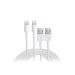 USB-A to Lightning Charging Cable, 2 Pieces, 1 Meter - White