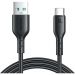 كابل USB-A إلى  فئة C  جوي روم فلاش تشارج سيريس ، 1 متر، اسود -  SA26-AC6