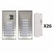 Auta Outdoor Intercom, 26 Lines, Silver and White - 749735