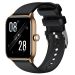 Riversong Motive 6 Pro Smart Watch, Gold Case with Black Silicone Strap - SW62
