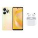 Infinix Smart 8, 64GB, 2GB RAM, 4G LTE, Dual SIM - Shiny Gold with Ridingtone AirPods Pro 2nd Gen Earbuds, Noise Cancellation - White