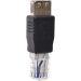 Connector Network Rj45 Male Usb Female - Black
