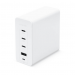 شاحن موفي سبيد بورت 120، 120 وات، 3 منافذ USB-C و1 منفذ USB-A - ابيض