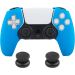 WeProGame Silicone Cover For PlayStation 5 Controller With Analog Caps - Blue and Black
