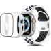 Dl3 Mobilak Strap Compatible with Apple Watch Ultra 49mm,Soft Silicone Sport Breathable Wristband Replacement Strap Men Women Strap With Protective Cover Screen Shockproof