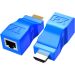 Zonic Z1050 HDMI Extender 30M HDMI to RJ45 Network Cable Extender Converter Adapter, Splitter, Repeater by Cat5e Cat6 1080P - 2K - 4K -3D HDTV / PS4-5 /PC/Monitor Support Hdmi 2.0 (Blue)