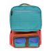 Gharibo Bags School Backpack For Girls, Stripe Pattern - Blue and Pink