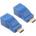 LDOC HDMI Extender Adapter, HDMI to RJ45 Ethernet Network Converter Over by Cat5-e/6 Cable Splitter 1080p up to 30m/98ft Repeater for HDTV HD TV DVD PS4 STB, 100 Feet