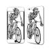Lone Rider Skin for Iphone 6 Plus, White and Black