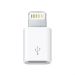 محول كيندكس لايتنينج ذكر الي مايكرو USB انثي لاجهزة ابل، ابيض - Kx1005