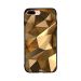 3D Golden Geometric Figure Printed Back Cover for Apple iPhone 8 Plus