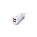 شاحن سيارة اتش بي، 3.4 امبير، 2 منفذ USB، ابيض - HP046GBWHT0TW