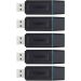 Kingston DataTraveler USB Flash Drive, 64GB, Pack of 5 Pieces, Black - ‎DTX/64GB