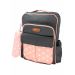 Gharibo Bags School Backpack With Pencil Case For Girls, Little Circles Pattern - Grey and Pink