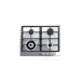 Meneghetti Built-in Gas Hob, 60Cm, 4 Burners, Self Ignition, Silver - HMG 60 PB T 4BF
