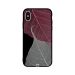 Purple and Grey Leaf Printed Back Cover for Apple iPhone X
