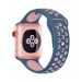 Silicone Sport Replacement Strap for Apple iWatch Smart Watch, 38mm - Purple and Blue