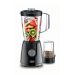 BLACK+DECKER Blender with Grinder Mills, 1.5 Liter, 400 Watt, Black - BX4130-B5