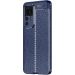 GOLDEN MASK For Xiaomi 12T Pro case Litchi Carbon Fiber Case Anti Protection- (Blue)