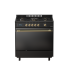 Fresh Fresh Digital Rostock Freestanding Gas Cooker, 5 Burners, Black- 10665
