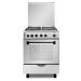 Fresh Plaza Gas Cooker, 4 Burners, Silver and Black - 17280