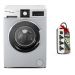 غسالة ملابس اوتوماتيك وايت بوينت، 7 كجم، فضي - WPW71015DSWS مع مشترك كهرباء اي لوك، 3 منافذ، 2860 وات - ابيض