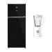 Beko No Frost Top Freezer Refrigerator, 420 Liters, Black - RDNE420K02DXITEGB, with Blender, 1.5 Liters, 600 Watt - TBN 62608 W