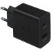 شاحن سامسونج، 35 وات، 2 منفذ USB، اسود - EP-TA220NBEGWW  