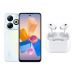 Infinix Smart 8, 64GB, 2GB RAM, 4G LTE, Dual SIM - Galaxy White with Ridingtone AirPods Pro 2nd Gen Earbuds, Noise Cancellation - White