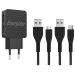 Energizer Lifetime Wall Charger With USB-C and Micro USB Cables, 2.4A - Black