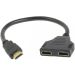 مقسم HDMI الي ثنائي HDMI، 30سم - اسود