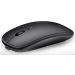 Silent Rechargeable 2.4GHz Wireless Optical Mouse, 1600 DPI - Black