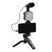 Vlogging Kit for Smart Phones with Microphone, Black - AY-49