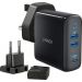 Anker PowerPort III Wall Charger, 3 Ports, 65 Watt - Black