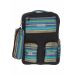 Gharibo Bags School Backpack With Pencil Case For Boys, Striped Pattern - Black and Light Blue