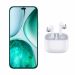 Honor X8C, 256GB, 8GB RAM, 4G LTE, Dual SIM - Marrs Green with Honor Choice X7 Lite Earbuds, ANC - White