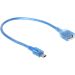 كابل كيندكس ميني USB الي USB فئة A، طوله 10 سم، ازرق - KX 1908