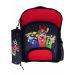 Gharibo Bags School Backpack With Pencil Case For Girls, Powerpuff Girls Pattern - Black and Red