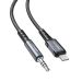 كابل من USB فئة C إلى مقبس صوت مقاس 3.5 ملم اسي فاست، 1.2 متر، رمادي - C1-06
