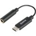 كابل USB AUX إلى USB فئة C بويا، 6 سم، اسود - BY-K4