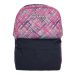 Gharibo Bags School Backpack for Girls, Cross Lines Pattern - Pink and Black
