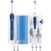 Oral-B Health Center OxyJet Cleaning System and Pro 3000 Rechargeable Toothbrush - Blue and White