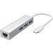موزع USB-C نللانو 4 في 1، لاجهزة بمنفذ C - رمادي