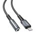 كابل من USB فئة C إلى مقبس صوت مقاس 3.5 ملم اسي فاست، 0.18 متر، رمادي- C1-05