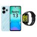 Xiaomi Redmi 13, 256GB, 8GB RAM, 4G LTE, Dual SIM - Blue with Redmi Watch 5 Active, 2.0 Inch - Black Strap and Silver Case