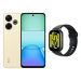 Xiaomi Redmi 13, 256GB, 8GB RAM, 4G LTE, Dual SIM - Gold with Redmi Watch 5 Active, 2.0 Inch - Black Strap and Silver Case