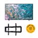 Samsung 55 Inch 4K UHD Smart LED TV with Built-in Receiver - UA55DUE800UXEG, with ETI TV Wall Mount, 26:55 Inch, Black - TX40 (Installation Service Included)