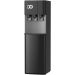 IDO Hot, Cold, and Normal Water Dispenser with Fridge, 3 Taps, Black - WD201FC-BK